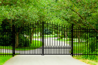aluminum driveway gate 12 ft with posts, hardware set $2099