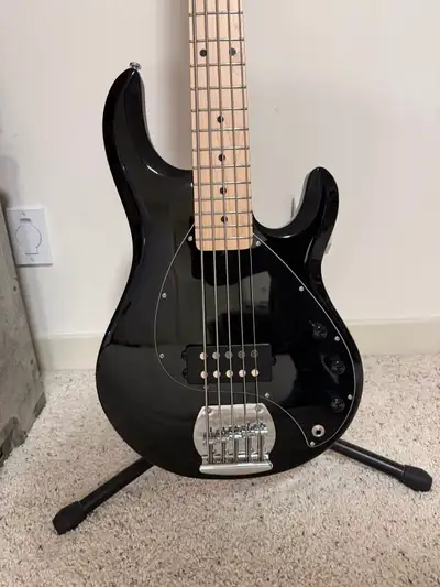 STERLING - Ray5 5-tString Stingray Bass - Black, View more