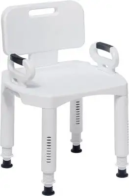 Neuve : Drive Medical Premium Series Chaise de douche avec dossier et accoudoirs