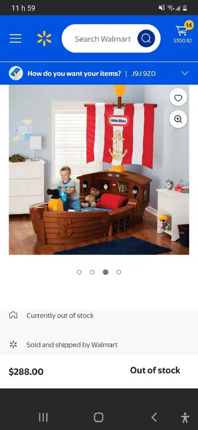 Little tikes Pirate ship bed for toddler frame only ! Crib size bed payed 330$ taxes included In gre...