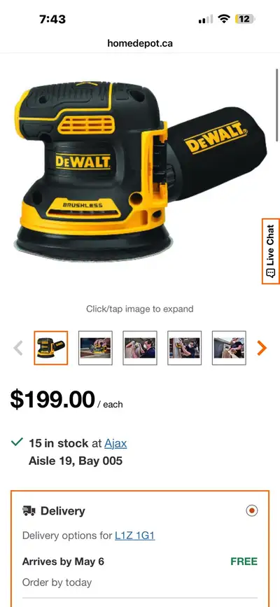 DeWalt Sander, View more