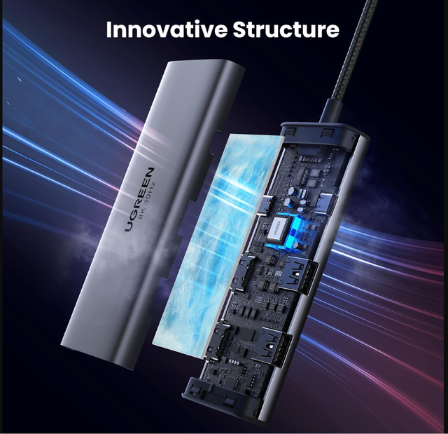 UGREEN 6 in 1 USB C Docking Station for Laptop Dual 4K@60Hz HDMI in Laptop Accessories in City of Toronto - Image 9