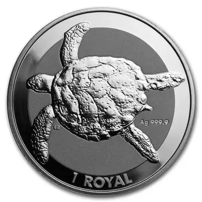British Indian Ocean Territory BIOT 1 Royal $1 2020 Sea Green Turtle Silver 999 British Indian Ocean...