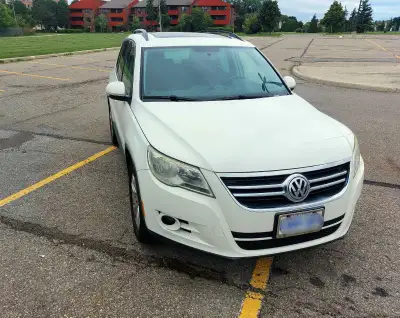 (Price Non negotiable) 2009 Volkswagen Tiguan 4Motion AWD White On Black Interior 2.0L - Engine need...