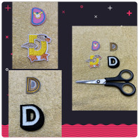 “D” – Letters Clothes Patches