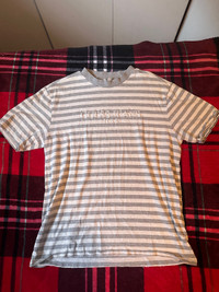 A$ap rocky guess jeans USA grey and white striped mens T shirt m