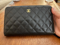Chanel Classic Quilted Large Zip Wallet 