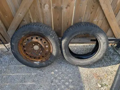 Good condition, 2 Michelin X-Ice winter tires 205 60 R16 for sale. Lots of thread left, one has patc...