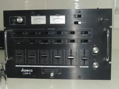 Davco LEM-5 Channel Mixer Console-2 Mic, 2 phono, 1 Tape- w/Tone, View more