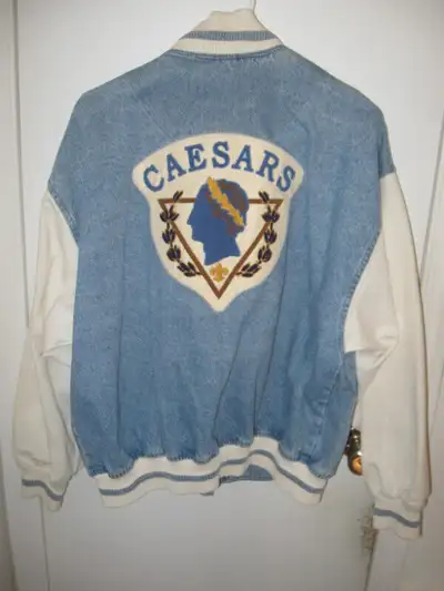FOR SALE 1980's/90's Caesars Casino denim jacket size is large.