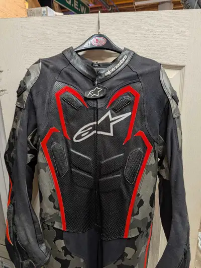 Very lightly used XL leathers with sliders. I'm 5'9 and these fit well when I was 180 lbs. Very good...