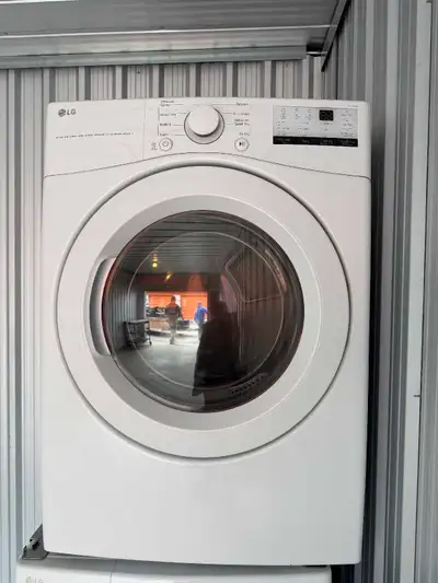 LG WM3400CW and DLE3400W Stackable Washer and Dryer, View more