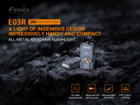 Fenix E03R All Metal Ultra compact and Handy Key Chain Flashligh