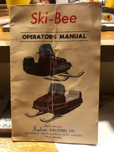 vintage 1968 Ski-Bee Snowmobile operators manual, View more