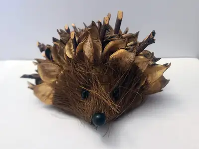 Hedgehog Wooden Crafted Decorative Figurine, View more