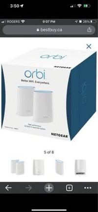 NETGEAR Orbi AC3000 Mesh Whole-Home Wi-Fi (RBK50) - 2 Pack