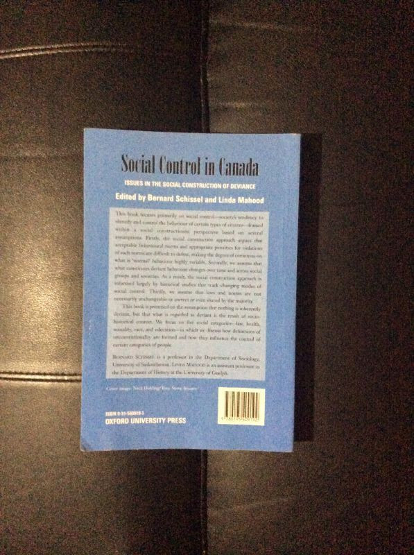Social Control in Canada  Edited by; Bernard Schissel and Linda in Textbooks in Winnipeg - Image 2