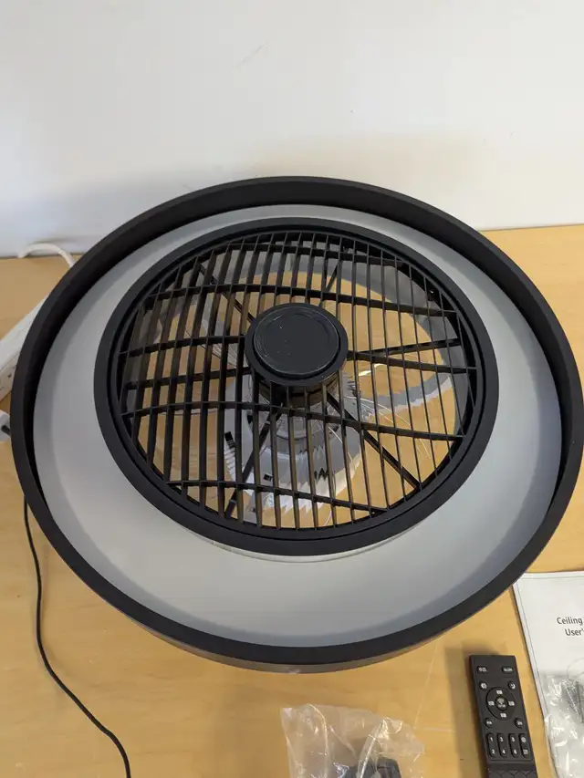 LEDIARY Bladeless Ceiling Fan – Modern Black, Dimmable LED Light in Indoor Lighting & Fans in Mississauga / Peel Region - Image 3