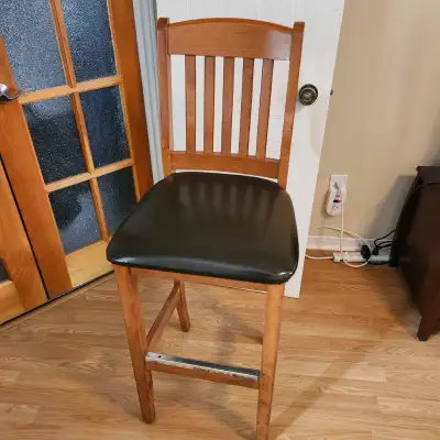 Classic Wooden Bar Stool with padded seat, View more