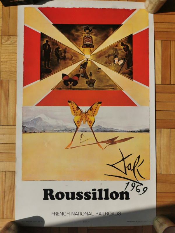 Vintage 1969 Salvador Dali Roussillon lithograph/poster in Arts & Collectibles in Mississauga / Peel Region
