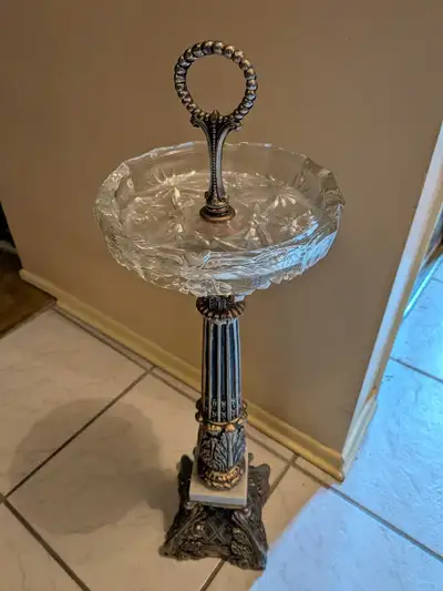 Vintage Floor Standing Glass Ashtray , View more