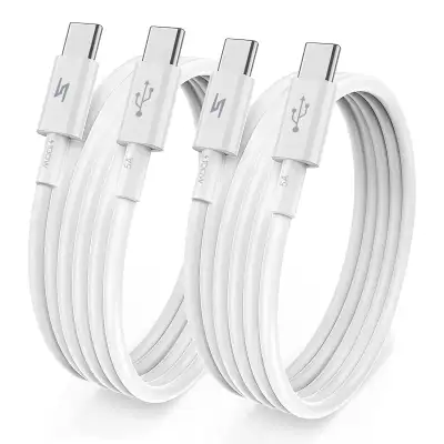 USB C to USB C Cable [6.6ft 100W-240W, 2-Pack] - Brand New, View more