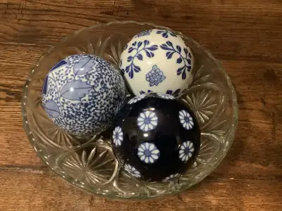 Decorative Balls and Glass  Bowl, View more