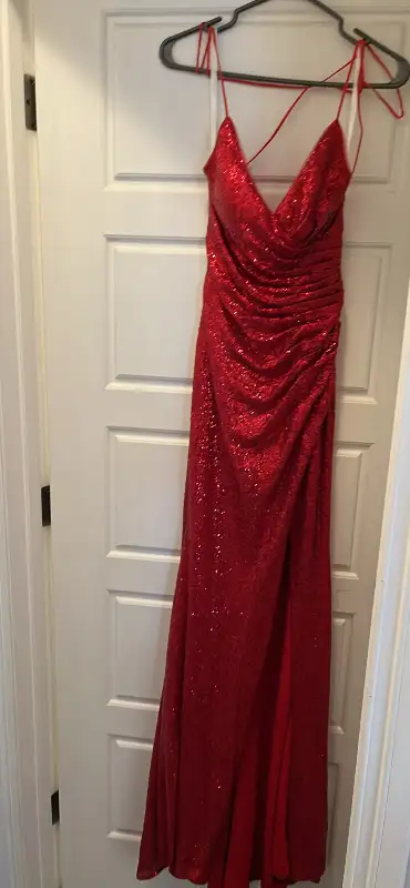 Jovani red sequin grad dress, View more