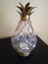 Mercury Glass Brass Look Pineapple Lamp