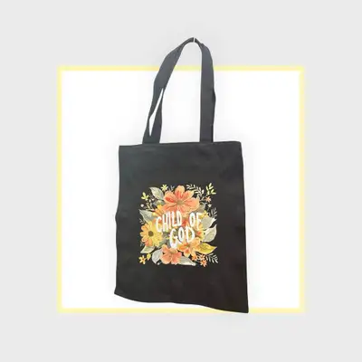 Check out this adorable tote bag, perfect for carrying your books, groceries, or everyday essentials...