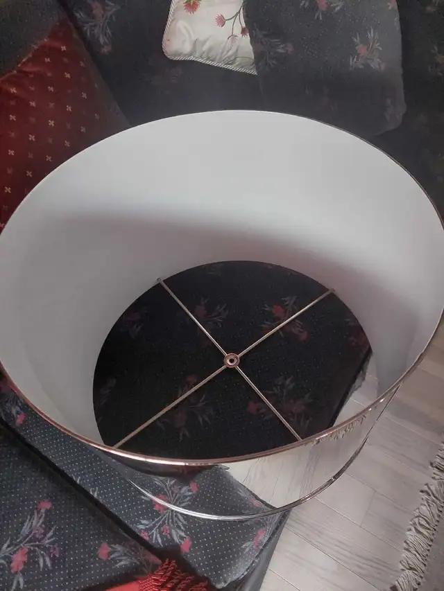 LG HEAVY RESTORATION HARDWARE  DRUM SHADE - POLISHED CHROME in Indoor Lighting & Fans in Markham / York Region - Image 11