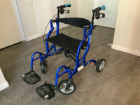 Foldable and portable wheelchair/walker combo