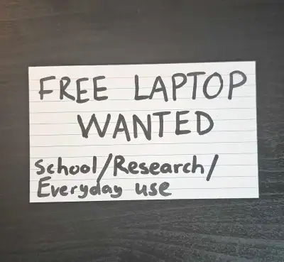 Free Laptop Wanted, View more