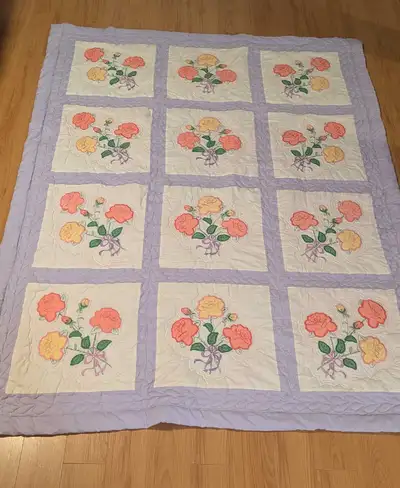 Floral Quilted Blanket, View more