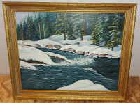 Original Oil Painting - Waterfall