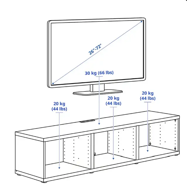 IKEA TV Bench - White in TV Tables & Entertainment Units in Calgary - Image 10