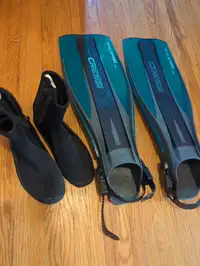 Flippers with boots