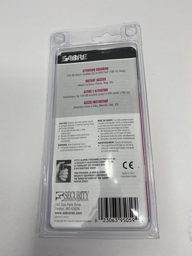 NEW SABRE Personal Alarm with Key Ring in Health & Special Needs in Cambridge - Image 2