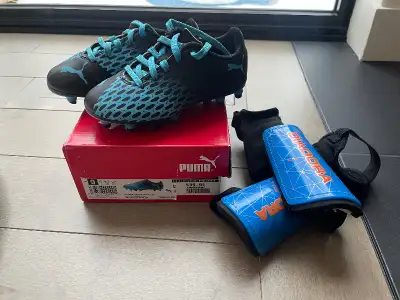 Soulier et protège tibia soccer Junior, View more