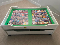 Train/play table for kids or puzzle/gaming table for adults