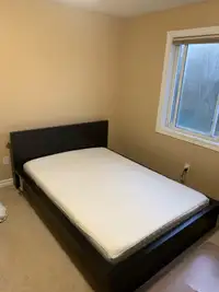 IKEA Hemnes double bed, mattress and end table 