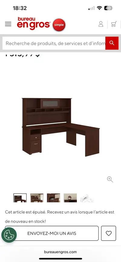 Bureau de travail en L, View more