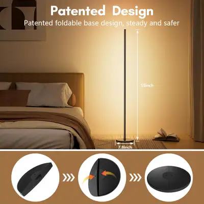 Luckystyle Corner Floor Lamp with 16M Colors, RGB+IC, 172 LEDs,, View more