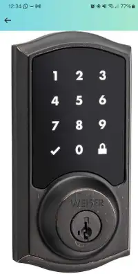 Weiser Zigbee Electronic Touchscreen Smart Lock, Compatible with