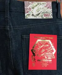 Naked & Famous Chinese New Year Rooster Super Skinny Guy Size 32
