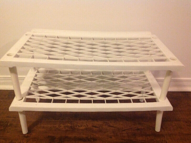 Stacking Shelf / Shoe Rack Plastic Collapsible Storage & Organization