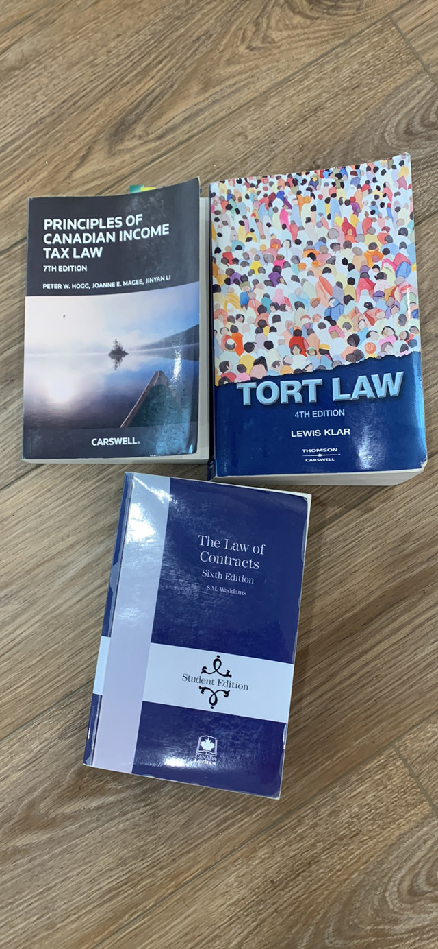 Canadian Law text books (Tort law, ect)  in Textbooks in City of Toronto - Image 2