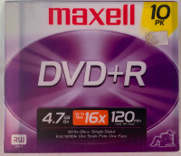 Maxell DVD+R 4.7GB DVD Recordable Disc, 20-Count