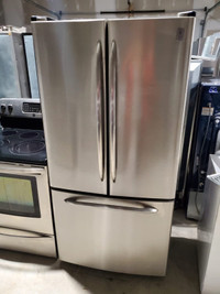 GE 36    w fridge bottom    freezer stainless steel
