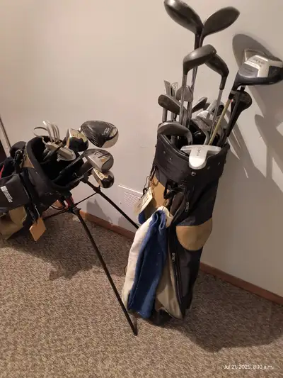 Golf Clubs .one right handed set .one left handed, View more